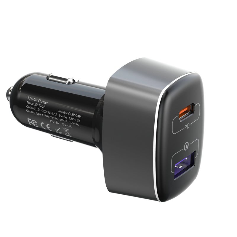 Bluejw 100W USB-C Car Charger PD 3.0 Fast Charging Adapter for MacBook, Huawei, Xiaomi, Oppo, Vivo Notebooks - Cigarette Lighter Automobile Charger - Image 2